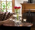 Elegant Scrollwork Candle Stand and Centerpiece Vase Ã¢â‚¬â€œ Perfect Home Decor Accent