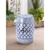 Blue and White Ceramic Stool