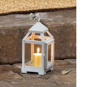 White Mini Contemporary Lantern