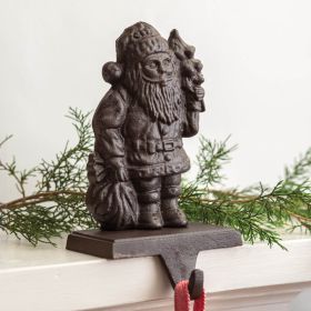 Santa Stocking Holder made of durable Cast Iron for Christmas Decor