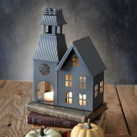 Spooky Manor Halloween Luminary