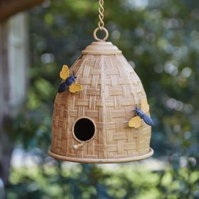 Beehive-Shaped Birdhouse for Outdoor Garden Decor