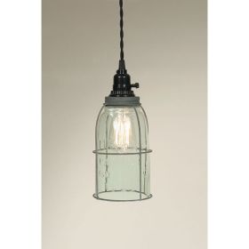 Half Gallon Caged Mason Jar Pendant Lamp - Barn Roof