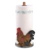 Rustic Farmhouse Rooster Paper Towel Holder - Country Kitchen Decor