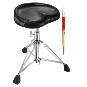 5 Core Drum Throne Comfortable Padded Stool Swivel Height Adjustable Music DJ Chair Heavy Duty Piano Guitar Cello Seat for Drummer Kids and Adults - D