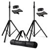 5 Core Speaker Stand Tripod Pair Tall Height Adjustable Heavy Duty DJ Light Floor Stands Universal 35mm Pole Mount PA Studio Monitor Large Subwoofer S