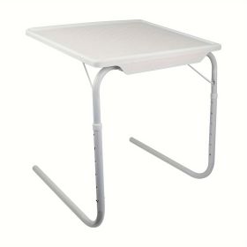 1pc Foldable Tray Table - Ultra-Portable, Smoothly Adjustable to 6 Heights, 3 Angle Settings - Perfect for Sofa TV Tray, Laptop Table, Eating, Dinner