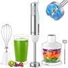 Hand Blender, 5 in 1 Multi-Purpose Immersion Blender set, 1100 watts 12 Adjustable Speed Stick Blender, 600ml Beaker, 500ml Food Processor Container