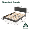 Denna UPH STD Bed Dark Grey FL