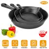 3 Skillet Bundle 6 inches and 8 inches with 10 inch Set of 3 Cast Iron Frying Pans Non-Stick Oven Safe Cookware Heat-Resistant Frying Pan--No shipment