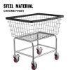 VEVOR Wire Laundry Cart, 2.5 Bushel Wire Laundry Basket with Wheels, 21''x27''x27.5'' Commercial Wire Laundry Basket Cart