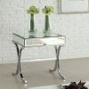 ACME Yuri End Table in Mirrored Top & Chrome 81197