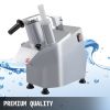 VEVOR 110V Commercial Food Processor 2 Feeding Holes, 550W Electric Vegetable Slicer 1600 RPM, Stainless Steel Vegetable Processor Detachable 6-blades