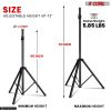 5 Core Speaker Stand Tripod Pair Tall Height Adjustable Heavy Duty DJ Light Floor Stands Universal 35mm Pole Mount PA Studio Monitor Large Subwoofer S