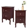 [Old Code:65358349]2pcs Country Style Two-Tier Night Tables Large Size Grown