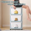 Drawer Storage Rack - 4 drawers - 4 layer, Flexible Mobility With Wheels,Wardrobe Storage Organization, Books, Toys