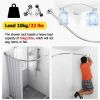 L Shape Extendable Shower Curtain Rod No Drill Bathroom Curved Corner Telescoping Rail Bar 304 Stainless Steel Pole Holder Rustproof For Bathtub