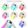 LED Shower Head Handheld Color-Changing Automatically Hydropower without Batteries