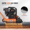 VEVOR Plate Compactor; 6.5 HP 196CC Gas Engine 5; 600 VPM; 4; 200 lbs Force Vibratory Compaction Tamper with 22.1 x 15.9 in Plate for Walkways; Patios