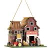 Rustic Farmstead Birdhouse for Outdoor Gardens and Backyards