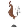 Handcrafted Metal Rooster Sculpture - Unique Farmhouse Decor