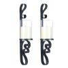 Elegant Wall-Mounted Candle Holder Set - Decorative Sconce Duo for Home DÃƒÂ©cor