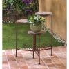 Vintage-Inspired Rustic Triple Plant Stand for Indoor and Outdoor Decor