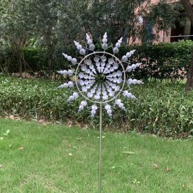 30cm/11.81in Courtyard Garden Lawn Outdoor Decoration, Unique Wind Collector Magic Kinetic Energy Metal Windmill Spinner Solar Wind Catcher (model: CX106)