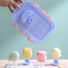 Silicone Ice Lattice Boat Shape DIY Children's Homemade Ice Cream Mold Ice Cream Chocolate Making Mold Removable Silicone Popsicle Molds;  Cute Ice Po