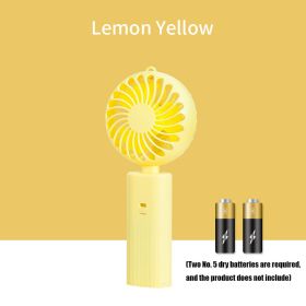 Mini Handheld Fan; USB Desk Fan; Small Personal Portable Table Fan Folding Electric Fan For Travel Office Room Household (Color: Yellow)