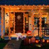 3 Pack Fall Garland with Pumpkin Lights & Enlarged Maple Fall String Lights Halloween Pumpkins Lights