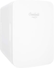 Cooluli 15L Mini Fridge for Bedroom, Car, Office Desk & College Dorm - 12V Portable Cooler & Warmer for Food, Drinks (Color: White)