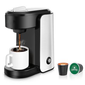 Classic Metal Single Serve Coffee Maker With One Button Operation And Auto Shut-Off For 355.0 Milliliter Capacity (Color: White)