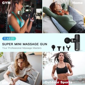 Mini Massage Gun, Portable Massage Gun For Deep Tissue Muscles (Color: Black)