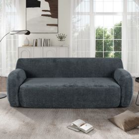 U_Style 81.5'' Minimalist Curved Upholstered Sofa, 3-Seat Modular Casual Sofa for Living Room, Bedroom, and Apartments (Color: as Pic)