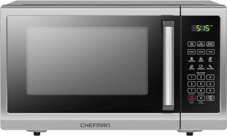 Chefman MicroCrisp Countertop Digital Microwave Oven, Unique "Cook & Crisp" Power Combo, 1.1 Cu Ft, Dual-Cook 1000W Microwave (Color: 0.9 Cu. Ft)