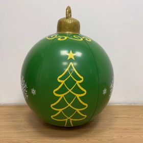 60CM Giant Christmas PVC Inflatable Decorated Ball Made PVC Christmas Tree Outdoor Decoration Toy Ball Gift (Type: B)