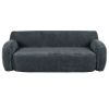 U_Style 81.5'' Minimalist Curved Upholstered Sofa, 3-Seat Modular Casual Sofa for Living Room, Bedroom, and Apartments