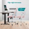 Office Mid Back Ergonomic Mesh Computer Desk Larger Seat Executive Height Adjustable Swivel Task Chair with Lumbar Support