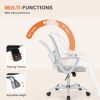 Office Mid Back Ergonomic Mesh Computer Desk Larger Seat Executive Height Adjustable Swivel Task Chair with Lumbar Support