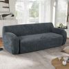 U_Style 81.5'' Minimalist Curved Upholstered Sofa, 3-Seat Modular Casual Sofa for Living Room, Bedroom, and Apartments