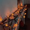 6 Ft 54 LED Halloween Willow Vine Twig 18 LED Pumpkins & Spiders